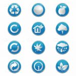 Blue Modern Recycling Icons